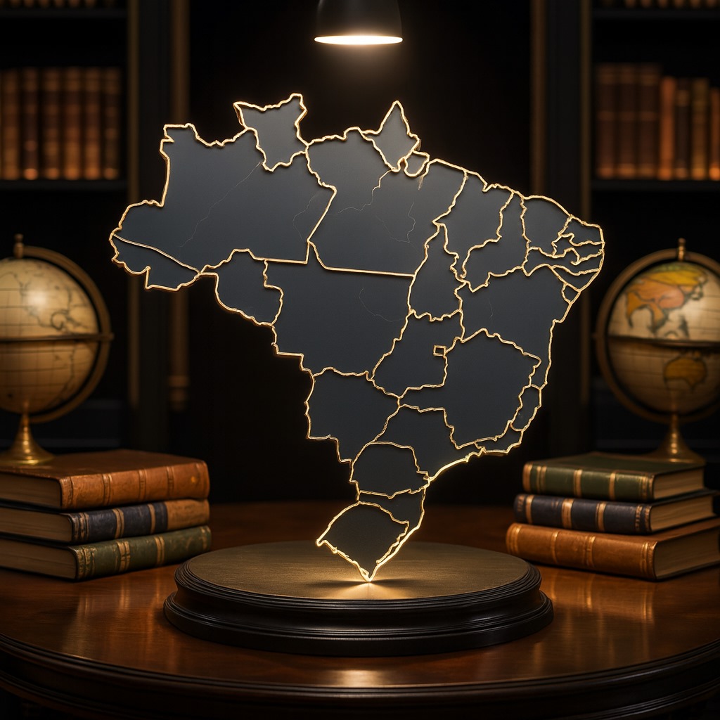 A firma nacional mapa Brasil